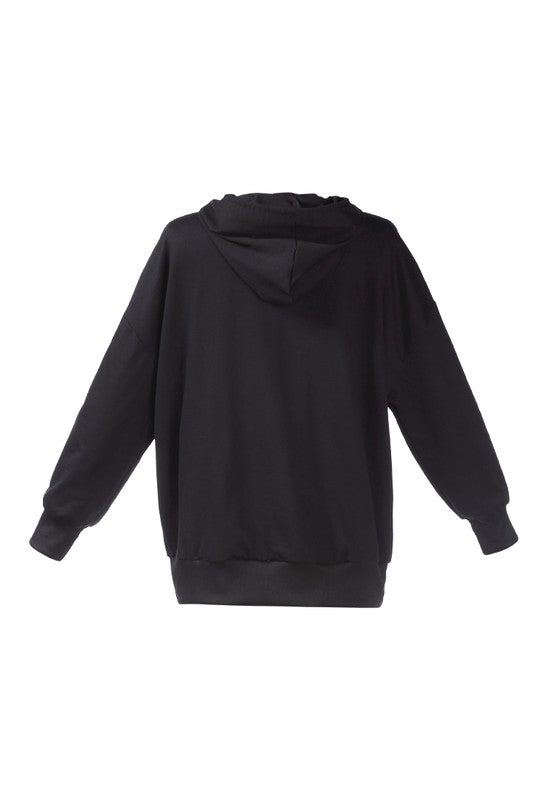 Women's Regular Fit Melange Drawstring Hoodie