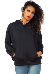 Women's Regular Fit Melange Drawstring Hoodie