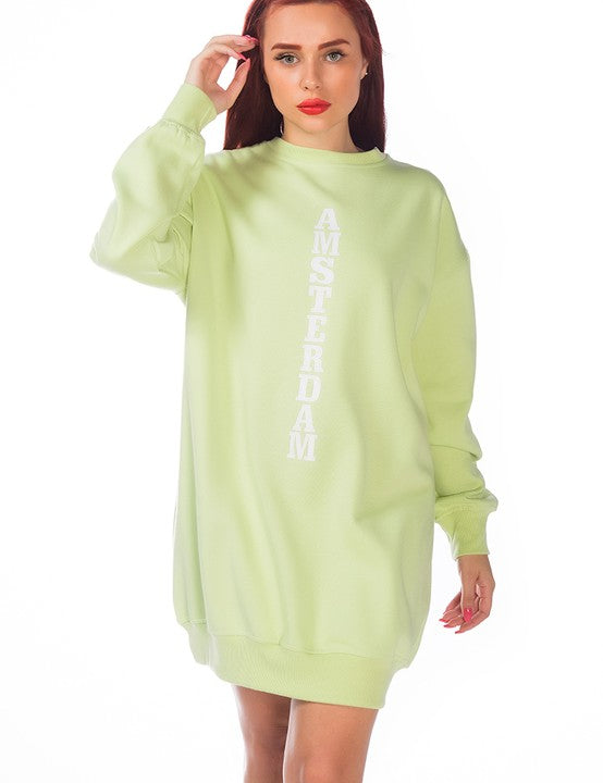 Women's Relaxed Fit Printed Oversized Sweatshirt