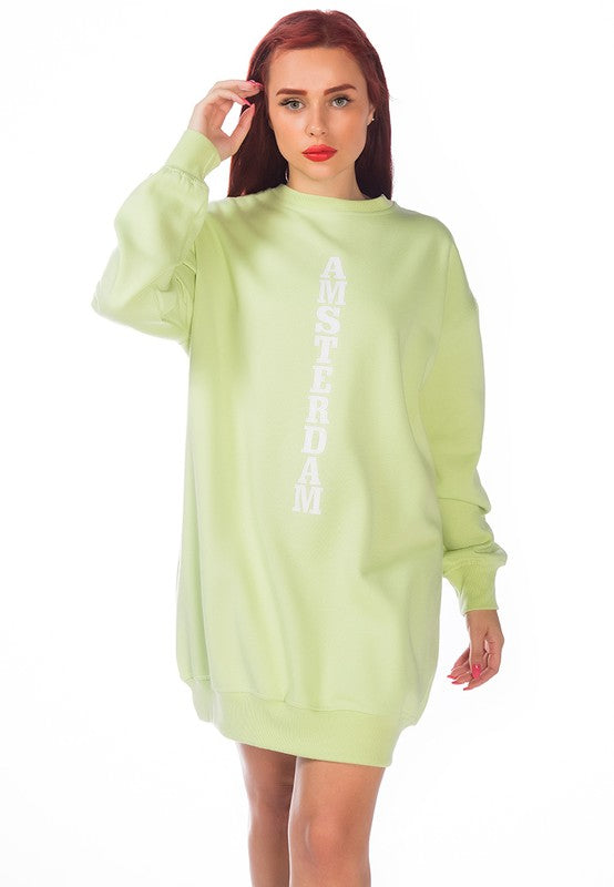 Women's Relaxed Fit Printed Oversized Sweatshirt