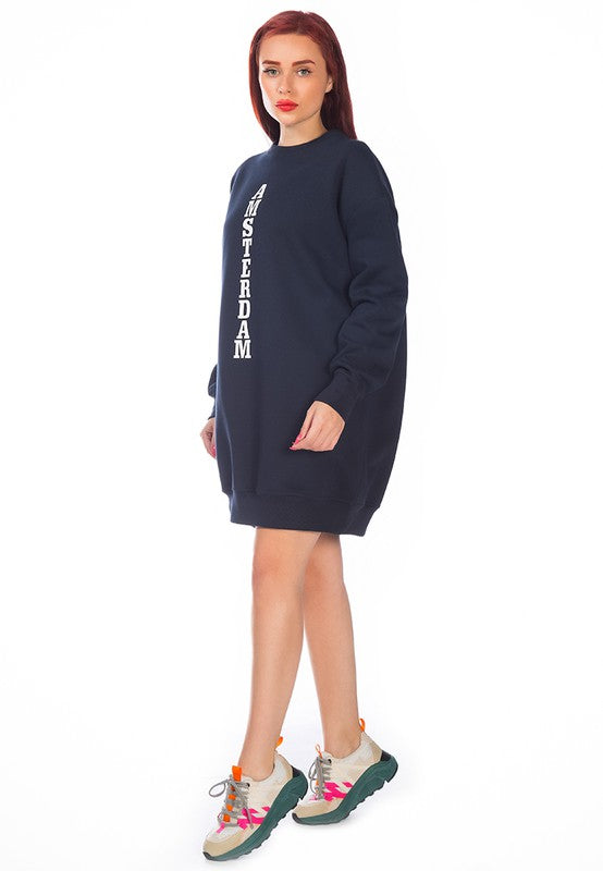 Women's Relaxed Fit Printed Oversized Sweatshirt