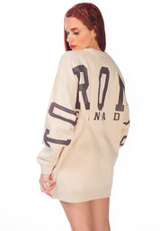 Women's Relaxed Fit Printed Oversized Sweatshirt