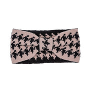 Women's Casual Houndstooth Knit Headband