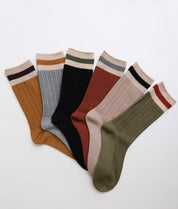 Unisex Color Block Regular Fit Casual Socks