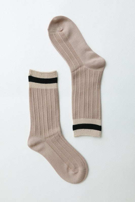 Unisex Color Block Regular Fit Casual Socks