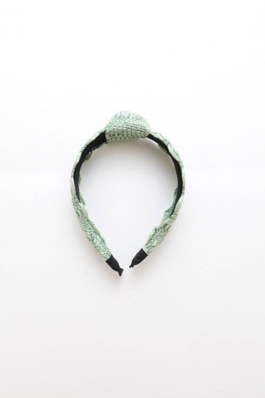 Women's Casual Raffia Crochet Trim Headband