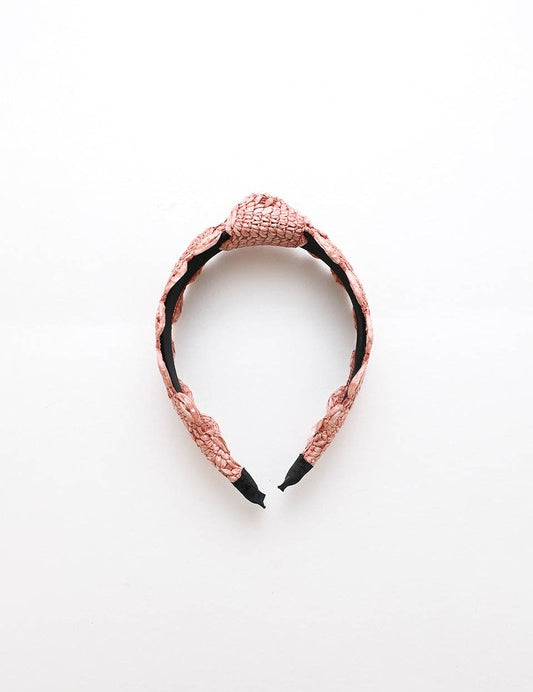 Women's Casual Raffia Crochet Trim Headband