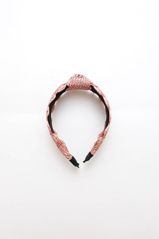 Women's Casual Raffia Crochet Trim Headband