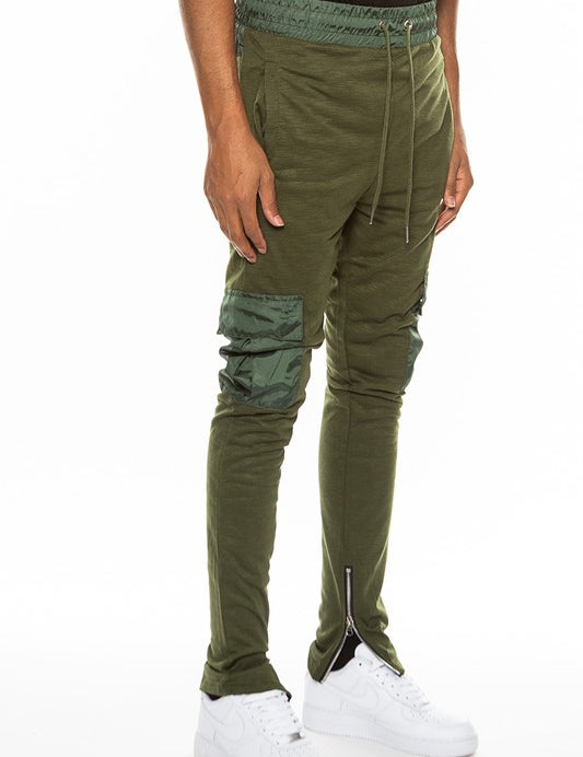 Heathered Cotton Blend Joggers