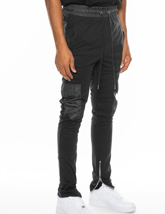 Heathered Cotton Blend Joggers