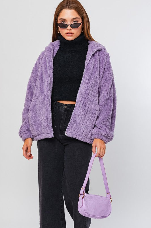 Women's Oversized Fleece Hoodie Jacket