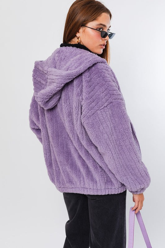 Women's Oversized Fleece Hoodie Jacket