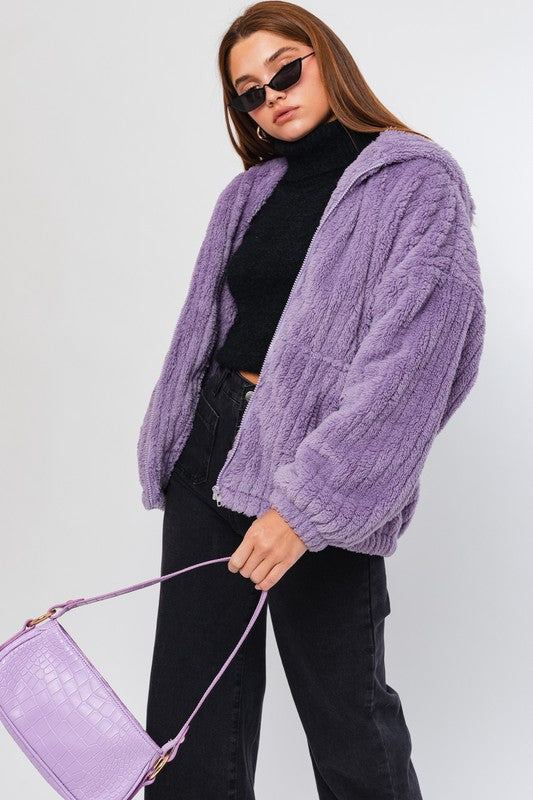 Women's Oversized Fleece Hoodie Jacket