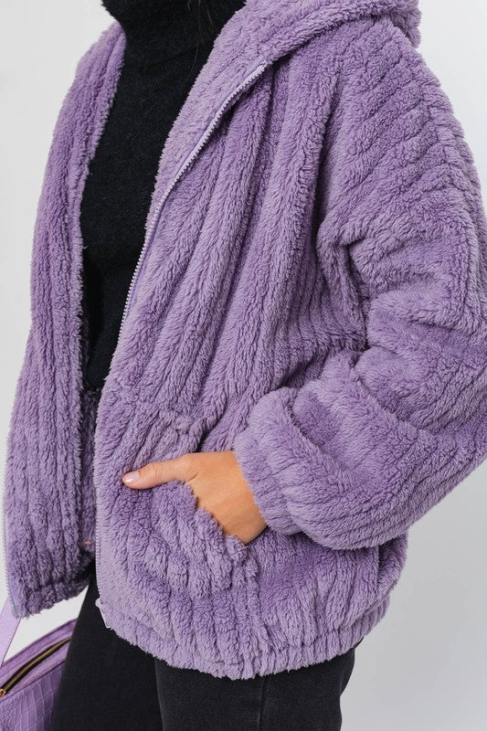 Women's Oversized Fleece Hoodie Jacket