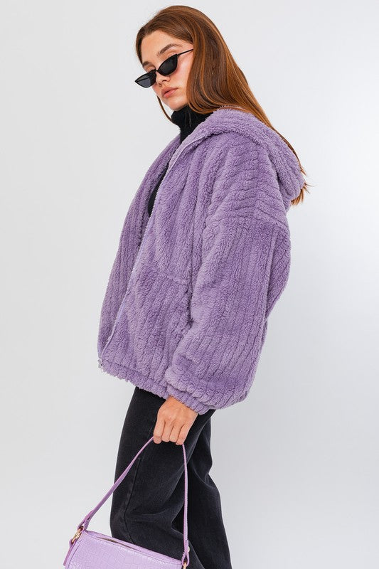 Women's Oversized Fleece Hoodie Jacket