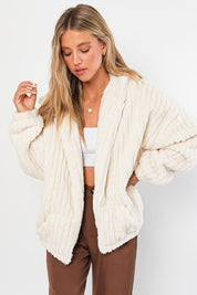 Women's Oversized Fleece Hoodie Jacket