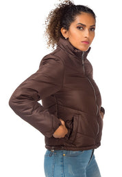 Women's High Neck Regular Fit Puffer Jacket