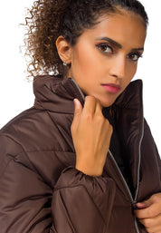 Women's High Neck Regular Fit Puffer Jacket