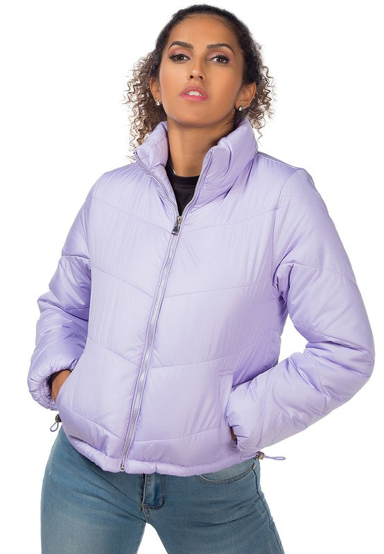 Women's High Neck Regular Fit Puffer Jacket