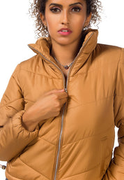 Women's High Neck Regular Fit Puffer Jacket