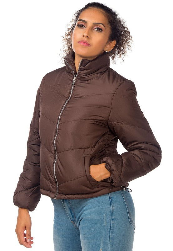 Women's High Neck Regular Fit Puffer Jacket