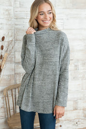 Women's Oversized Mock Neck Sweater