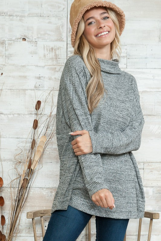 Women's Oversized Mock Neck Sweater