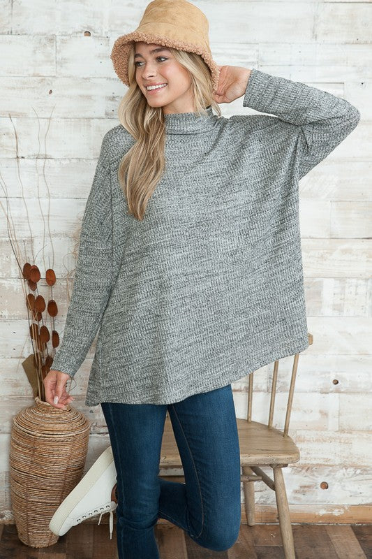 Women's Oversized Mock Neck Sweater