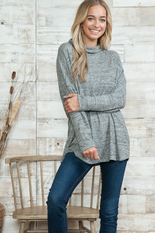 Women's Oversized Mock Neck Sweater