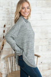 Women's Oversized Mock Neck Sweater