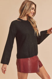 Women's Casual Edgy Cutout Sweater