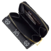 Women's Faux Leather Tri-fold Wallet with Gold-tone Hardware