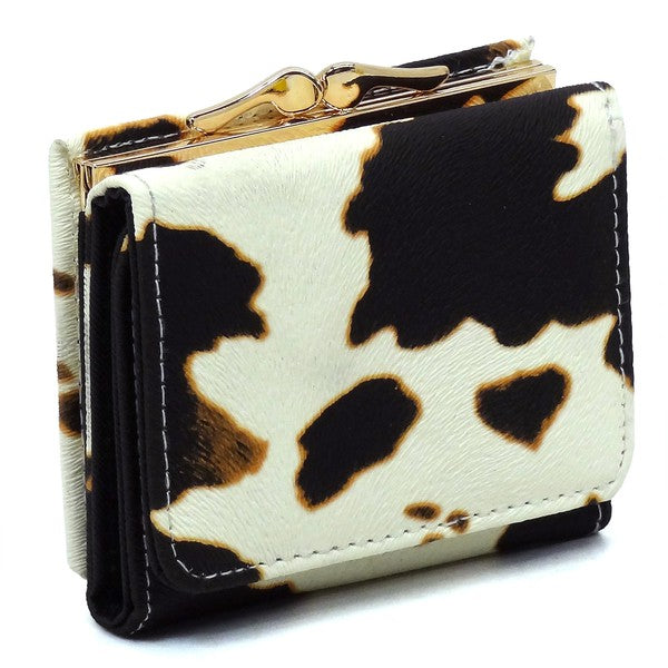 Women's Saffiano Faux Leather Tri-fold Wallet