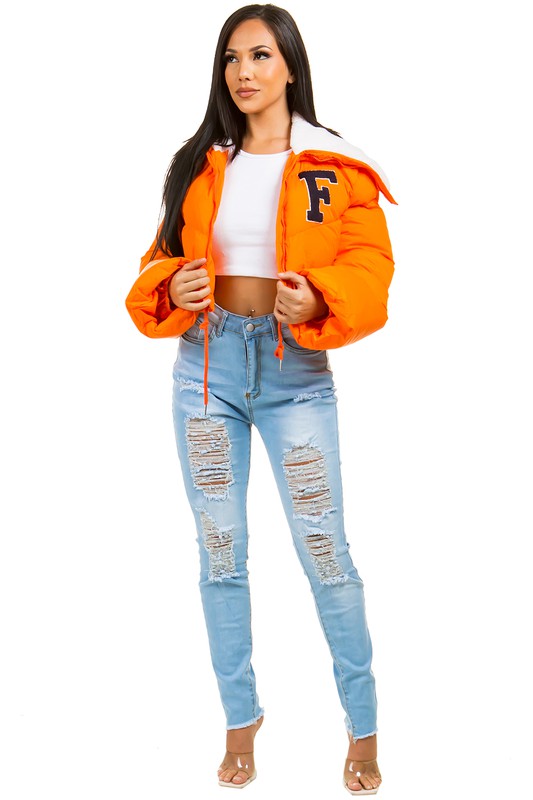 Women's Oversized Fuzzy Teddy Puffer Jacket