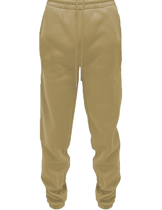 Men's Elastic Waist Polyester Jogger Sweat Pants