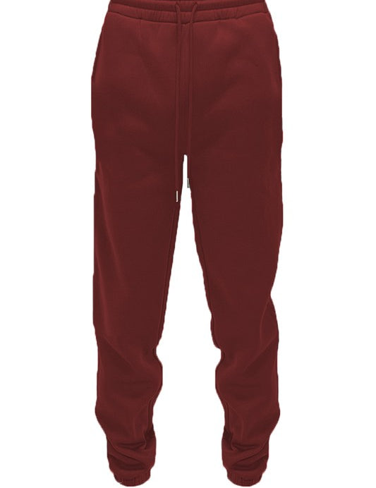 Men's Elastic Waist Polyester Jogger Sweat Pants