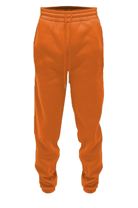 Men's Elastic Waist Polyester Jogger Sweat Pants