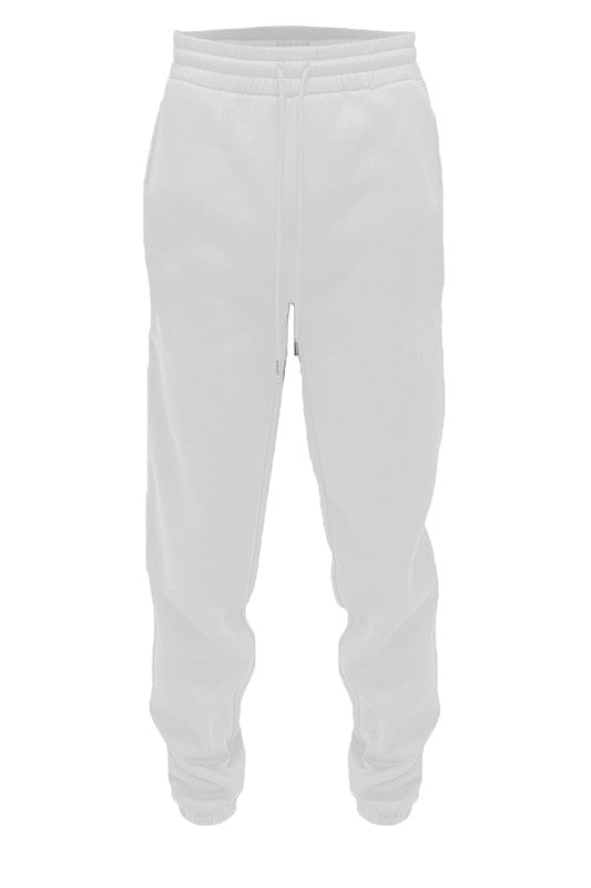 Men's Elastic Waist Polyester Jogger Sweat Pants