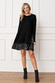 Women's Mock Layered Bandana Paisley Mini Dress