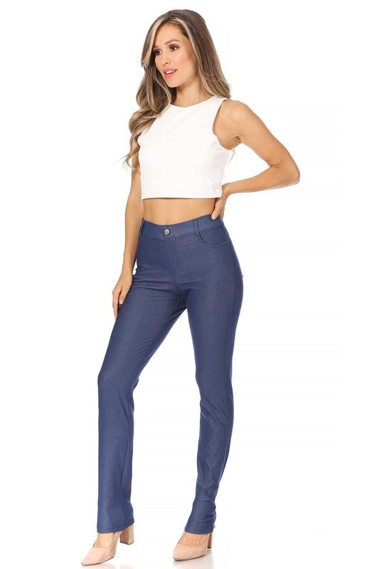 Women's Full Length Stretchy Pull Up Jeggings