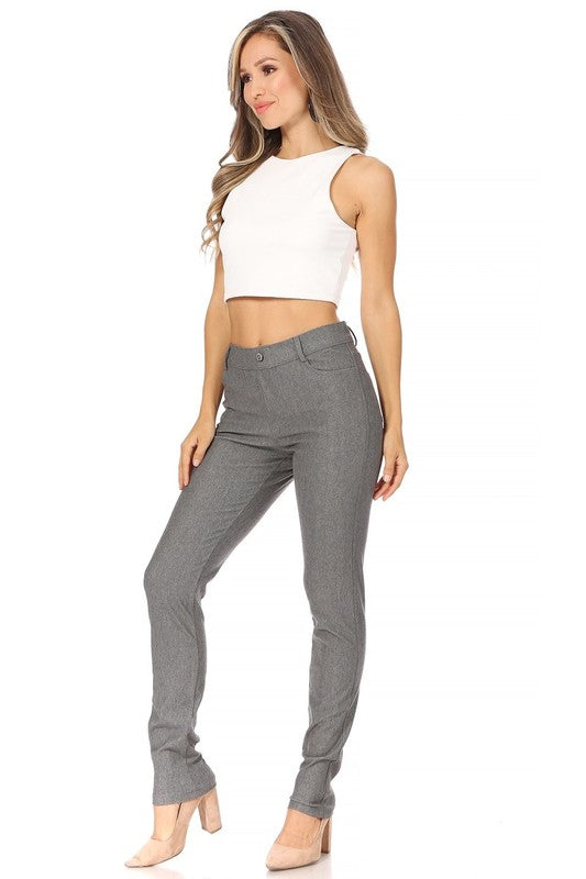 Women's Full Length Stretchy Pull Up Jeggings