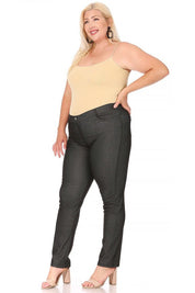 Plus Size Full Length Stretchy Pull Up Jeggings for Women