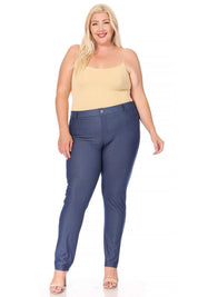 Plus Size Full Length Stretchy Pull Up Jeggings for Women