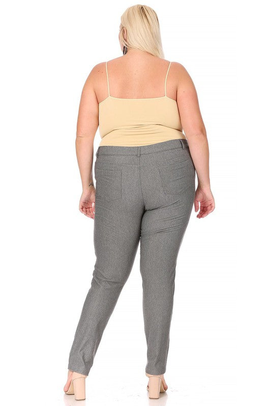 Plus Size Full Length Stretchy Pull Up Jeggings for Women