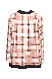 Women's Plaid Drape Open Cardigan