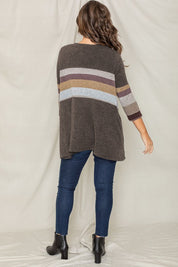 Women's Knit Stripe Panel A Line Tunic