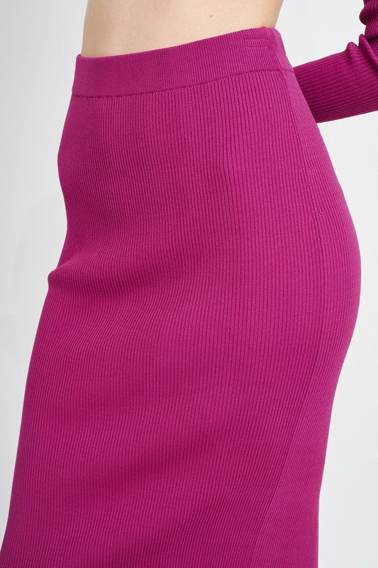 Women's High Waist Midi Pencil Skirt