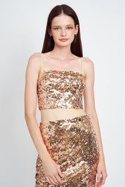 Women's Sequin Tube Top for Parties and Night Out