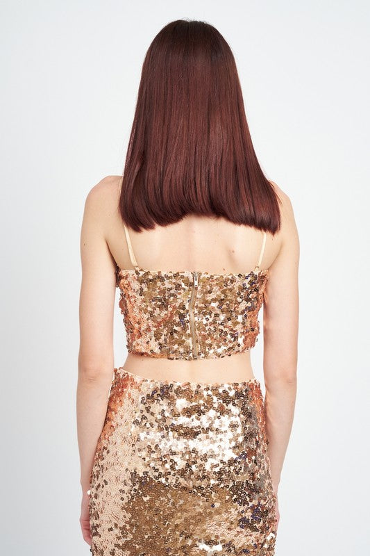 Women's Sequin Tube Top for Parties and Night Out