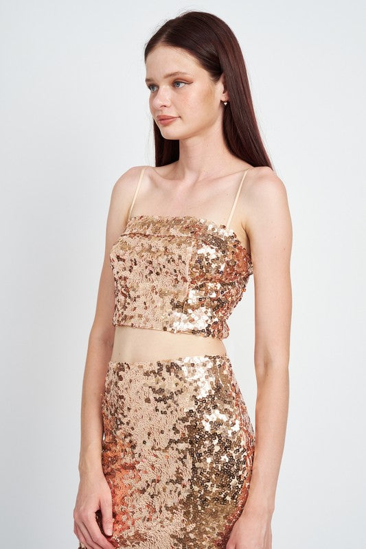 Women's Sequin Tube Top for Parties and Night Out